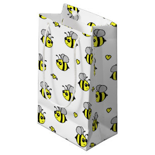 Bolsa De Regalo Pequeña Lindo manosee el blanco del modelo de la abeja