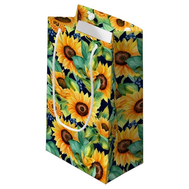 Bolsa De Regalo Pequeña lindo patrón popular de girasol enlosado (Angulo Anverso)