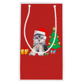 Bolsa De Regalo Pequeña Lindo perrito de Navidad