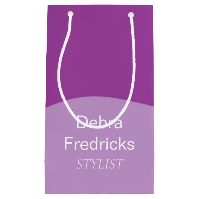 Bolsa De Regalo Pequeña Línea púrpura y ondas (Anverso)