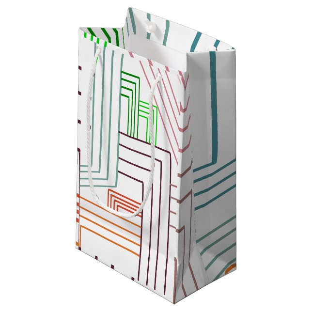 Bolsa De Regalo Pequeña Líneas Art Deco (Angulo Anverso)