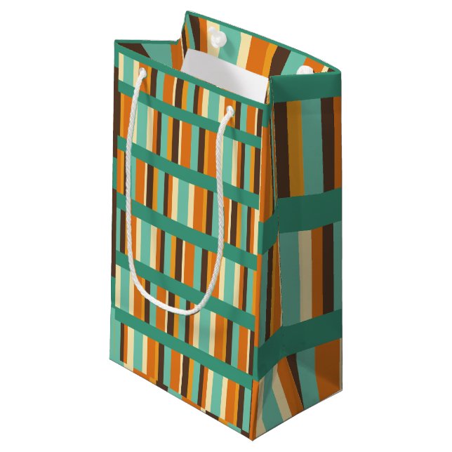 Bolsa De Regalo Pequeña Líneas de rayas (Angulo Anverso)
