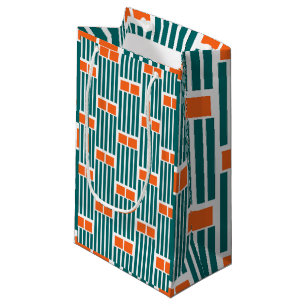 Bolsa De Regalo Pequeña Líneas verde azuladas y cajas