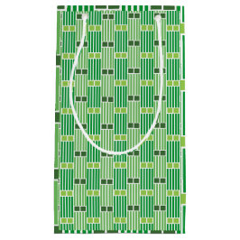 Bolsa De Regalo Pequeña Líneas verdes y cajas