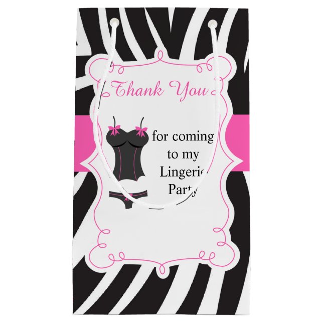 Bolsa De Regalo Pequeña Lingerie Fiesta Gracias (Anverso)