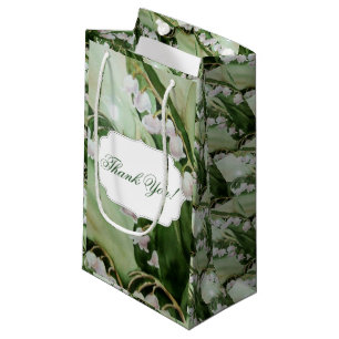 BOLSA DE REGALO PEQUEÑA LIRIO DE LOS VALLES HERMOSO CON MONOGRAMA