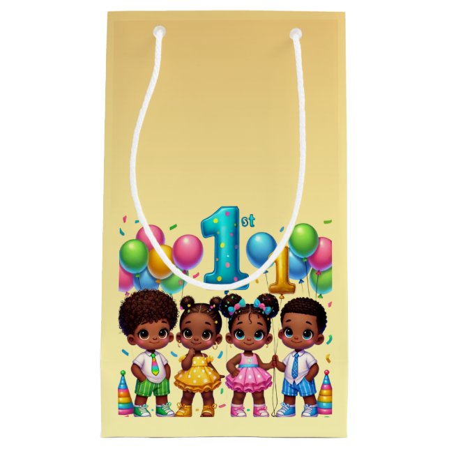 Bolsa De Regalo Pequeña Little Stars First Birthday Bash (Anverso)