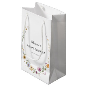 Bolsa De Regalo Pequeña Llamarada Silvestre Sencilla Marco de Follaje Desp
