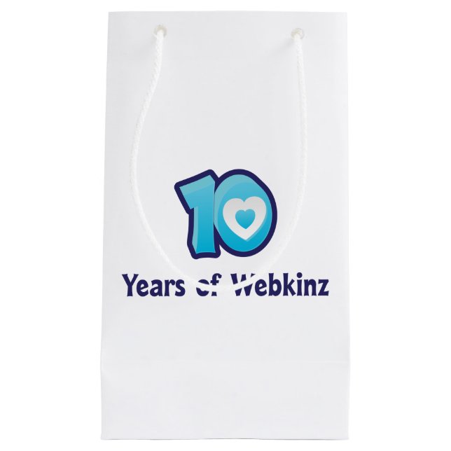 Bolsa De Regalo Pequeña Logo de 10 años de Webkinz (Anverso)
