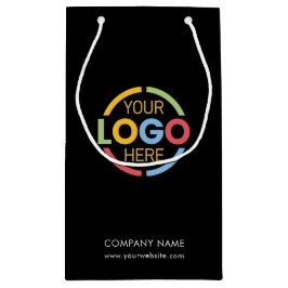 Bolsa De Regalo Pequeña Logotipo comercial de la Compañía Negra minimalist