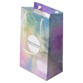 Bolsa De Regalo Pequeña Logotipo comercial de marca de joyería acuarela a 