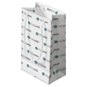 Bolsa De Regalo Pequeña Logotipo empresarial personalizado blanco