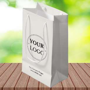 Bolsa De Regalo Pequeña Logotipo personalizado de la empresa en crema