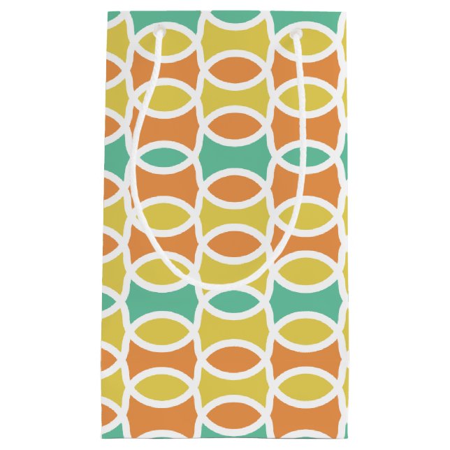 Bolsa De Regalo Pequeña Los Círculos Retro de los Años 1960 compiten con e (Anverso)