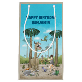 Bolsa De Regalo Pequeña Los dinosaurios se encuentran con la edad de piedr