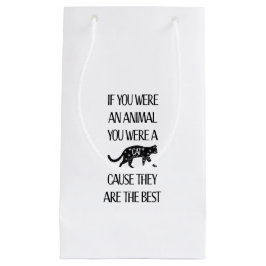 Bolsa De Regalo Pequeña Los gatos son los mejores. Giftbag para el amante 