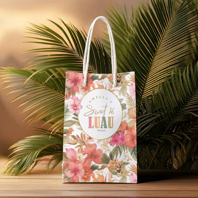 Bolsa De Regalo Pequeña Luau Dulce hawaiano Dieciséis Patrones Florales ID (Subido por el creador)