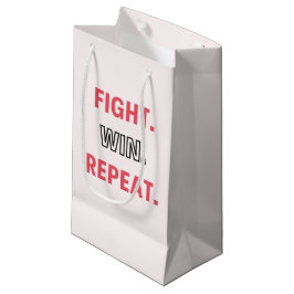 Bolsa De Regalo Pequeña Lucha. Gana. Repite. | Regalo de Conciencia del Cá