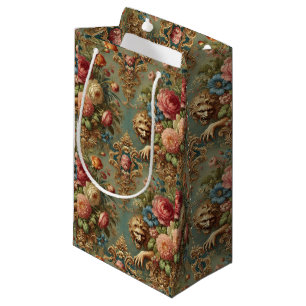 Bolsa De Regalo Pequeña Lujo - Diseño floral gótico