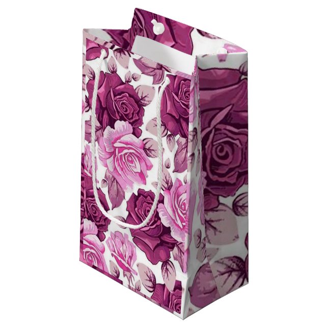 Bolsa De Regalo Pequeña Lujo floral (Angulo Anverso)