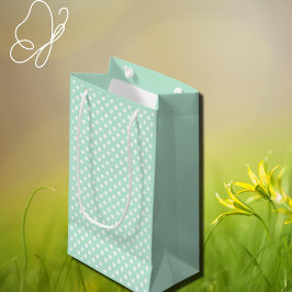 Bolsa De Regalo Pequeña lunares en verde menta pastel