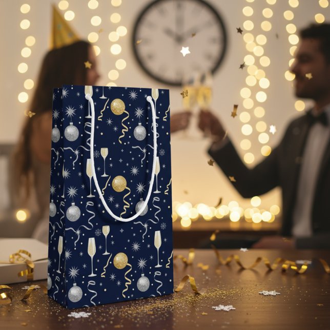Bolsa De Regalo Pequeña Luxury New Year Celebration – Champagne & Sparkle (Subido por el creador)