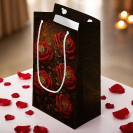 Bolsa De Regalo Pequeña Luxury Steampunk Roses Romantic Gold Gears