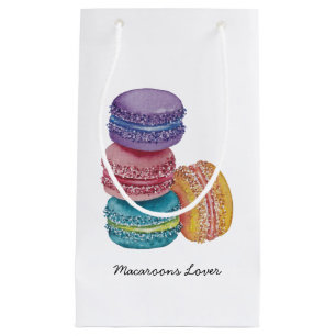 Bolsa De Regalo Pequeña Macarones De Arcoiris Cuidados En Acuarela