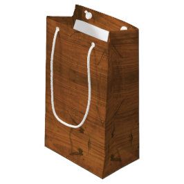 Bolsa De Regalo Pequeña Madera marrón Patrón rústico