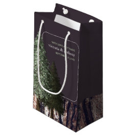 Bolsa De Regalo Pequeña Maderas secuoyas y cortezas, favor de la boda rúst