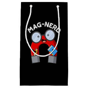 Bolsa De Regalo Pequeña Mag-nerd Funny Nerd Magnet Pun Dark BG