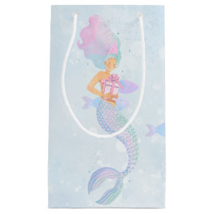 Bolsa De Regalo Pequeña Magnífica fiesta de cumpleaños temática de Sirena