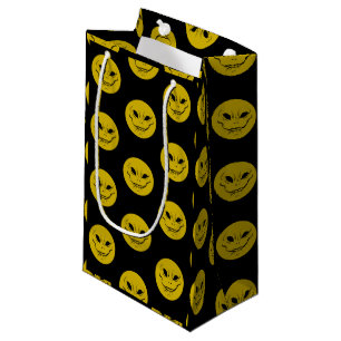 Bolsa De Regalo Pequeña Malvado extraño cartón de regalo de Cara Sonriente