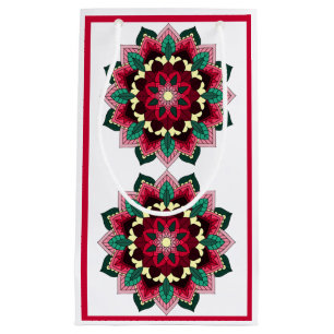 Bolsa De Regalo Pequeña Mandala Pattern 02 in deep pink