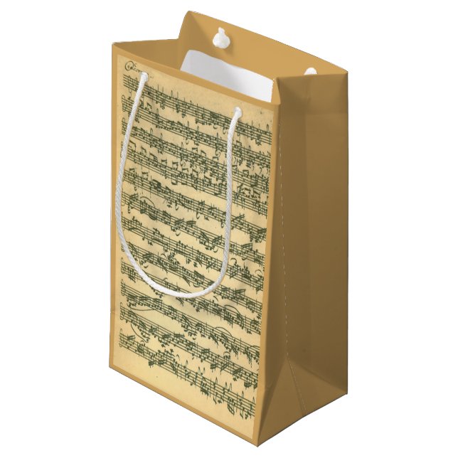 Bolsa De Regalo Pequeña Manuscrito de la música de Bach Chaconne para el (Angulo Anverso)