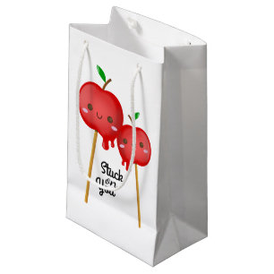 Bolsa De Regalo Pequeña Manzanas de caramelo pegadas en usted
