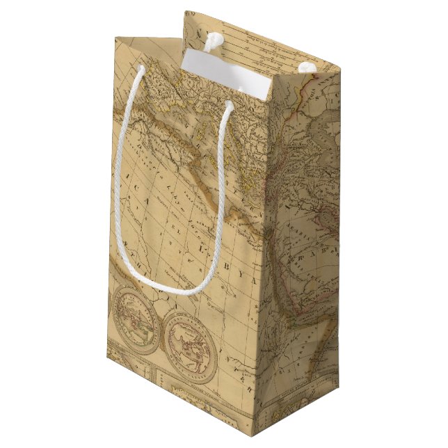 Bolsa De Regalo Pequeña Mapa antiguo (Angulo reverso)