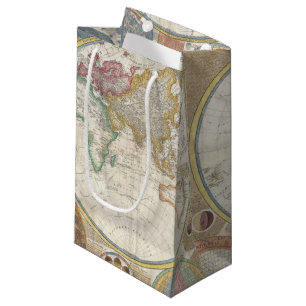 Bolsa De Regalo Pequeña Mapa antiguo del mundo