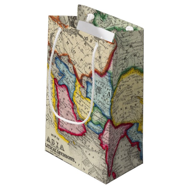 Bolsa De Regalo Pequeña Mapa de Asia (Angulo reverso)
