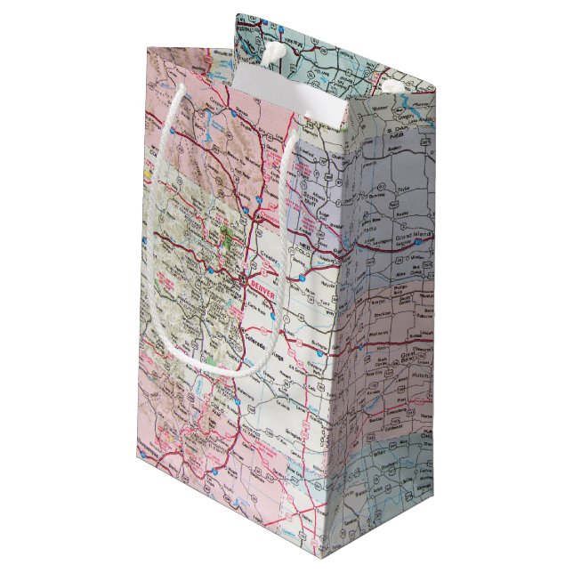 Bolsa De Regalo Pequeña mapa de carreteras (Angulo reverso)