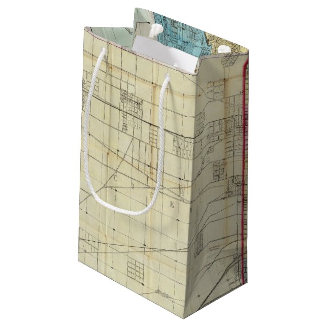 Bolsa De Regalo Pequeña Mapa de Chicago (Angulo reverso)