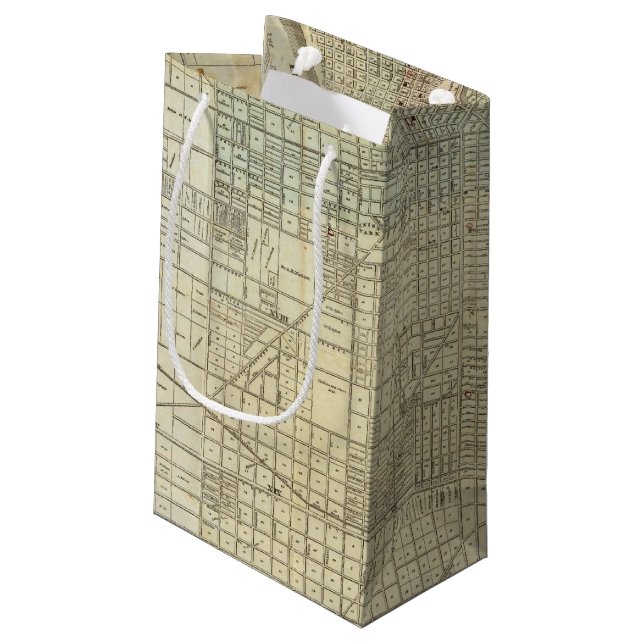 Bolsa De Regalo Pequeña Mapa de Chicago (Angulo reverso)