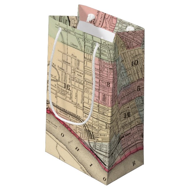 Bolsa De Regalo Pequeña Mapa de Cincinnati de Mitchell (Angulo reverso)