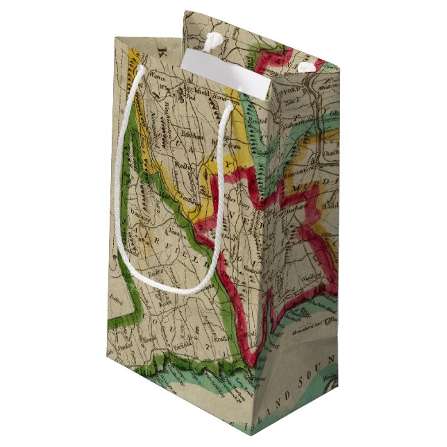 Bolsa De Regalo Pequeña Mapa de Connecticut (Angulo reverso)