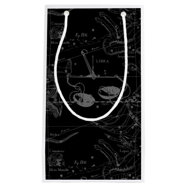 Bolsa De Regalo Pequeña Mapa de Constelación de Libra Hevelius 1690 Sept O (Anverso)