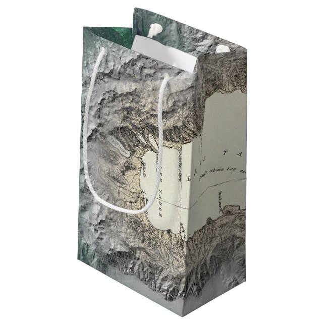Bolsa De Regalo Pequeña Mapa del lago Tahoe (Angulo reverso)