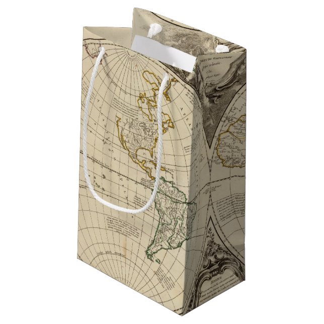 Bolsa De Regalo Pequeña Mapa del mundo 8 (Angulo reverso)