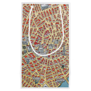 Bolsa De Regalo Pequeña Mapa del vintage de Boston Massachusetts de 1929