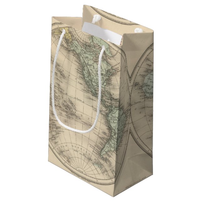 Bolsa De Regalo Pequeña Mapas del mundo (Angulo reverso)