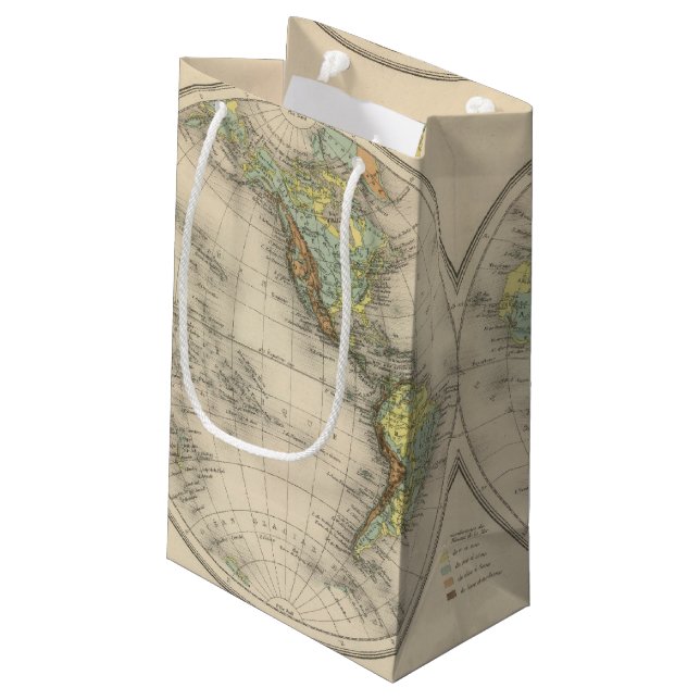 Bolsa De Regalo Pequeña Mapas hipsométricos del mundo (Angulo reverso)